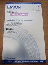 Epson Photo Quality Ink Jet paper 11X17in B S041070 100 sheets Bright White Ultr