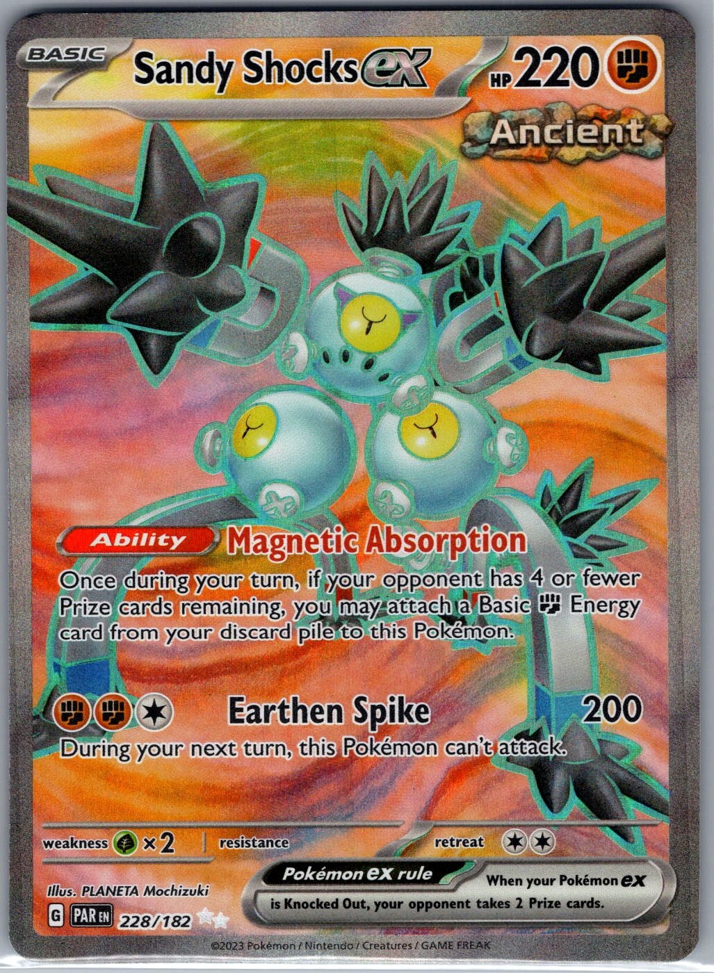 Sandy Shocks ex 228/182 SV04: Paradox Rift - Pokemon Card - NM