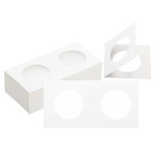 2 x 2 Coin Flips, 100 Pack 31.5mm Cardboard Coin Holder Paper Coin Holders fo...