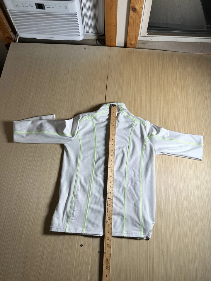 Jaqueta polo masculina de golfe Ralph Lauren pequena branca logotipo pônei pescoço simulado zíper completo - Imagem 4 de 4