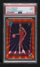 2021-22 Panini Donruss Rated Rookie Holo Orange Laser Evan Mobley PSA 9 MINT 2l4