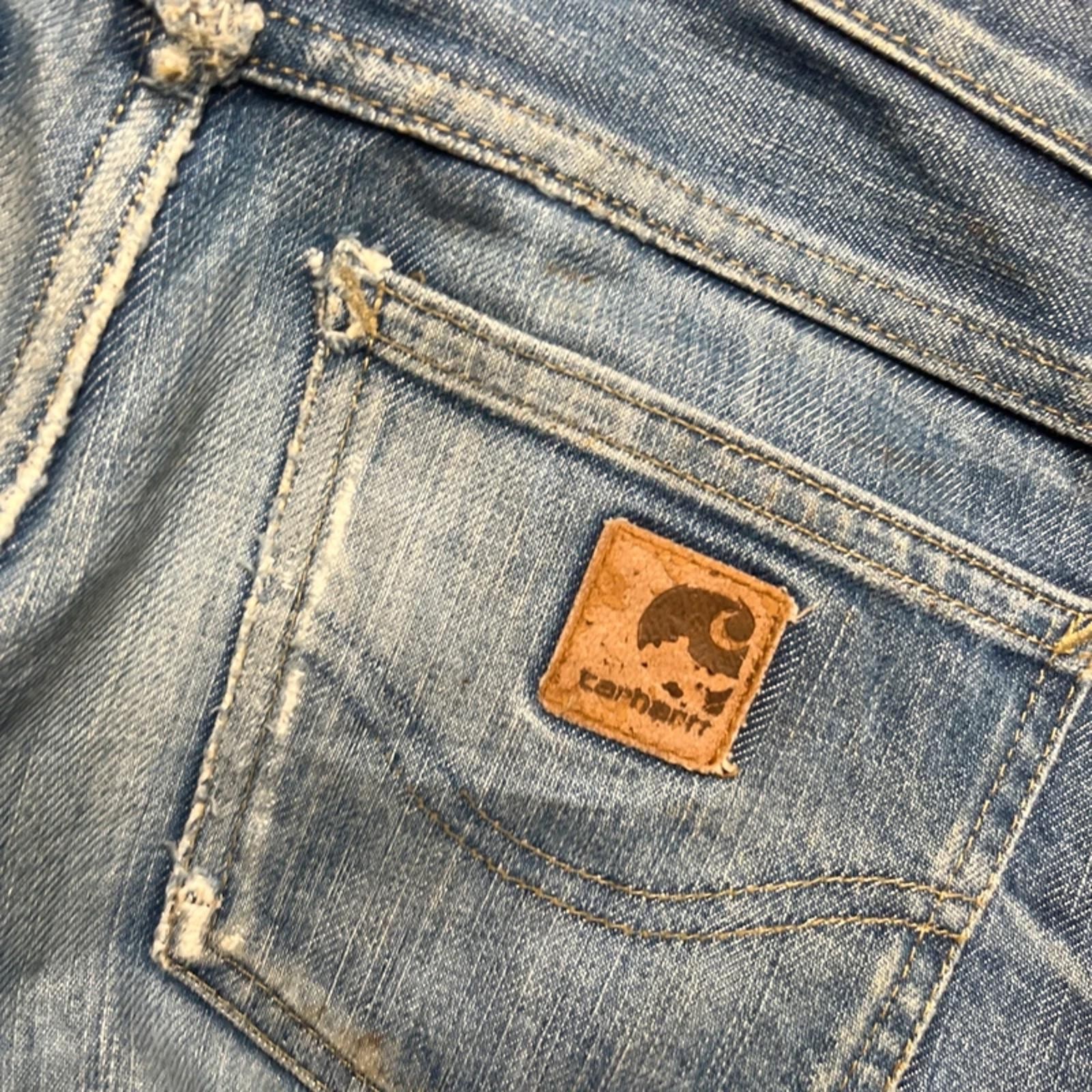 Vintage Carhartt Women’s Blue Flared Jeans | 30W 28L image 2