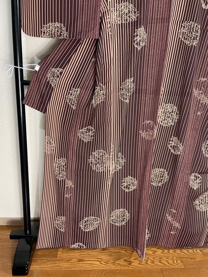 Rare Geometric Pattern Polyester Kimono Washable … - image 5