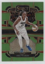 2024 Panini Select WNBA Concourse Neon Green Prizm 22/75 Tina Charles #83 pe8