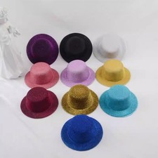 13CM Blank Hat Shinny Mini Top Hat DIY Hairpin Hair Accessory Bare Hat 