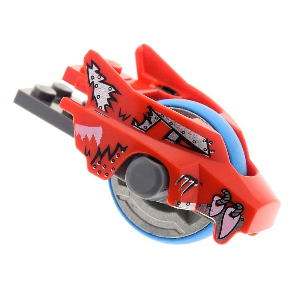 1x Lego Chima Flywheel 2x8 Wheel Blue Gray Wolf Red 70113 11113pb01 11125c01
