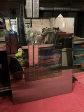 Wall Hanging Electric Fire Front, Mirrored Glass, Reclaimed Fire Parts