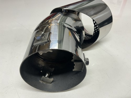 Auspuff Spitze Blende Auto Endrohr Endrohr Sportschalldämpfer Edelstahl Ø 56mm chrom U - Bild 3 von 5