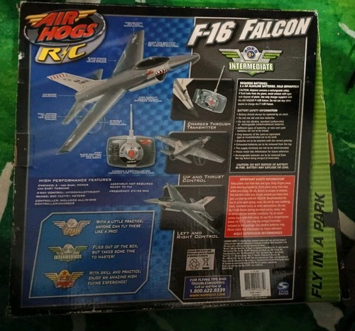 Air Hogs F-16 Falcon RC Jet NUOVO Scatola Sigillata Raro Spin Master Plane Giocattolo - Foto 4 di 5