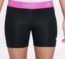 New Nike training victory shorts sz L "kids" Black and pink 4 in inseam