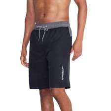 Speedo Men's Black Swim Trunks Shorts UPF 50 Water Repellent Size XL