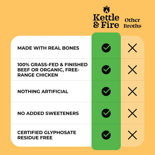 Kettle & Fire Beef Bone Broth  16.9oz Gluten-Free Shelf Stable - Picture 6 of 9