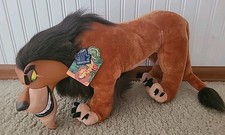 Disney Lion King Scar Plushy Toy Vinyl Face A...