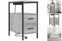 Nachttisch Grau Sonoma 30X48X61 Cm Spanplatte