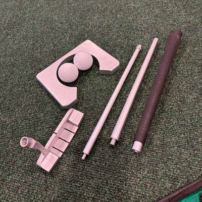 Portable Travel Golf Putter Set 34  Putter Practice Cup Balls Carrying Case