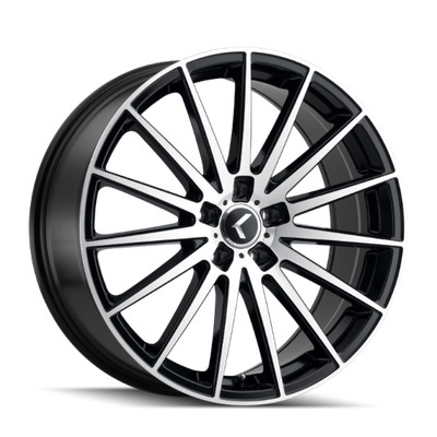 22x8.5 Kraze Stunna Black/Machined Wheel 5x4.5 (38mm)