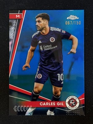 2024 Topps MLS Chrome Carles Gil Blue Refractor /150 New England Revolution