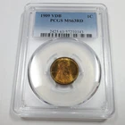 1909 P VDB PCGS MS63 RD RED - Lincoln Wheat Penny Cent 1c US Coin #56799A