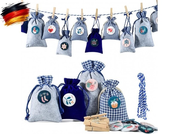Adventskalender StoffsäCkchen Zum BefüLlen, Weihnachtskalender FilzsäCkchen Zum-image