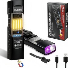 365nm UV Flashlight EDC Flashlight Rechargeable with RGB, Mini Magnetic LED F...