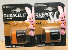 Duracell 223 6V Lithium Ultra Photo Battery X2 CR223 CR-P2 EL223AP Expire 2031.