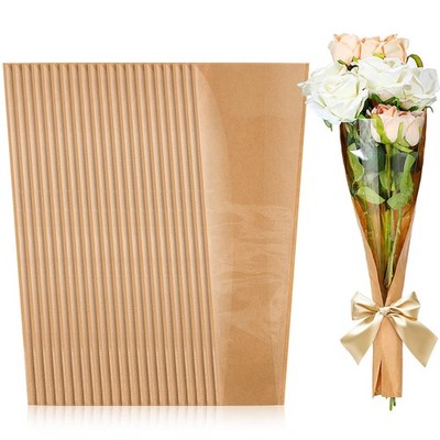 Sabary 100 Pcs Flower Bouquet Wrapping Paper Flower Rose Sleeves Bulk Floral