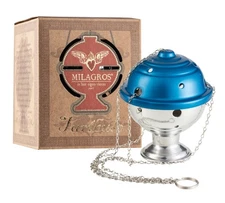 Milagros Aluminum Incense Burner - 5.1 Inches - Various Styles