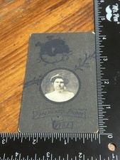 Antique Cabinet Card Photo Of A Young Woman With A Fancy Dress