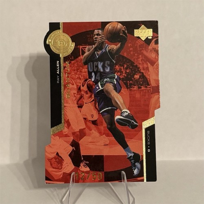 #ad Upper Deck 1999 Super Powers Ray Allen #PS15 Bucks Gold Quantum Die Cut 50 $79.50