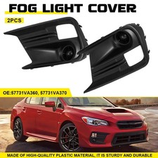 2x Fog Light Cover Fit Subaru Wrx Sti 2018 2019 2020-2021 Front Bumper Black Eou 2x Fog Light Cover Fit Subaru Wrx Sti 2018 2019 2020-2021 Front Bumper Black Eou