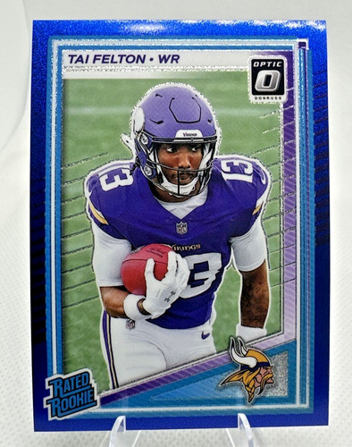 Tai Felton 2025 Panini Donruss Optic - Rated Rookie #239 Blue Glitter Prizm (RC)