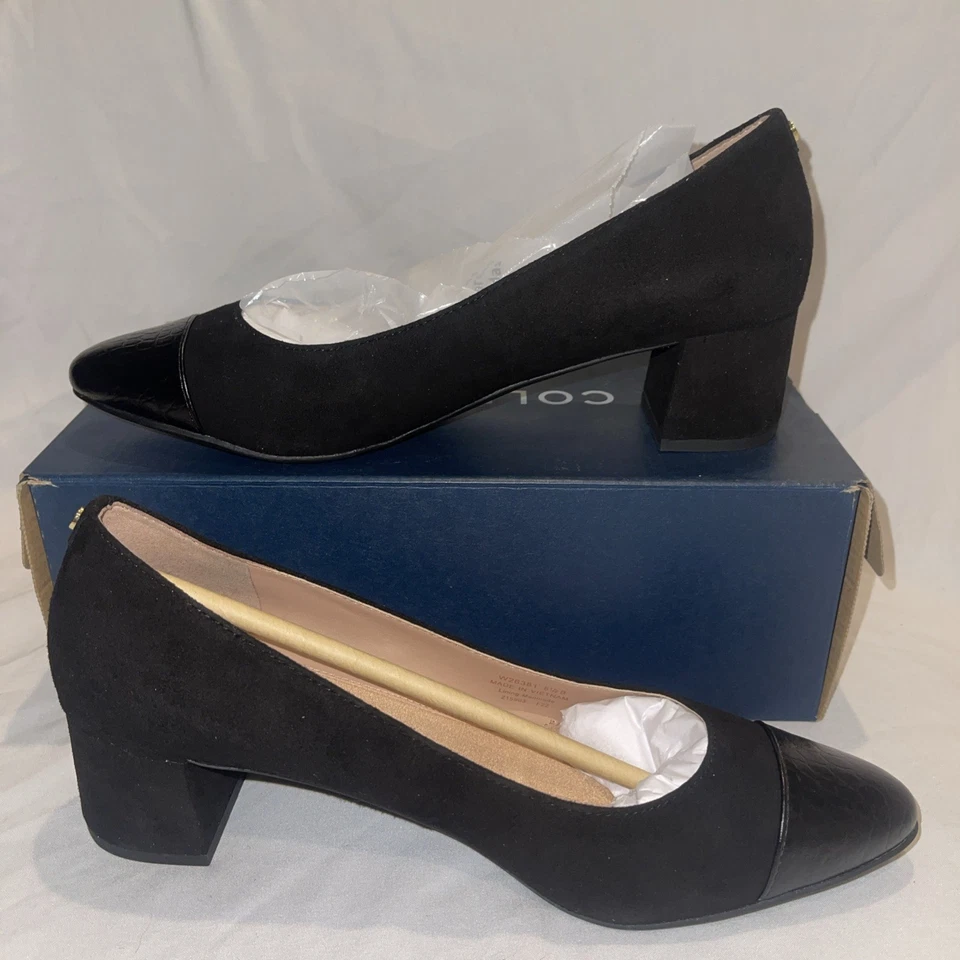 Cole Haan Mujer The Go-To Pump EE. UU. 8,5 B UE 39 Negro Gamuza   Foto 3 de 4