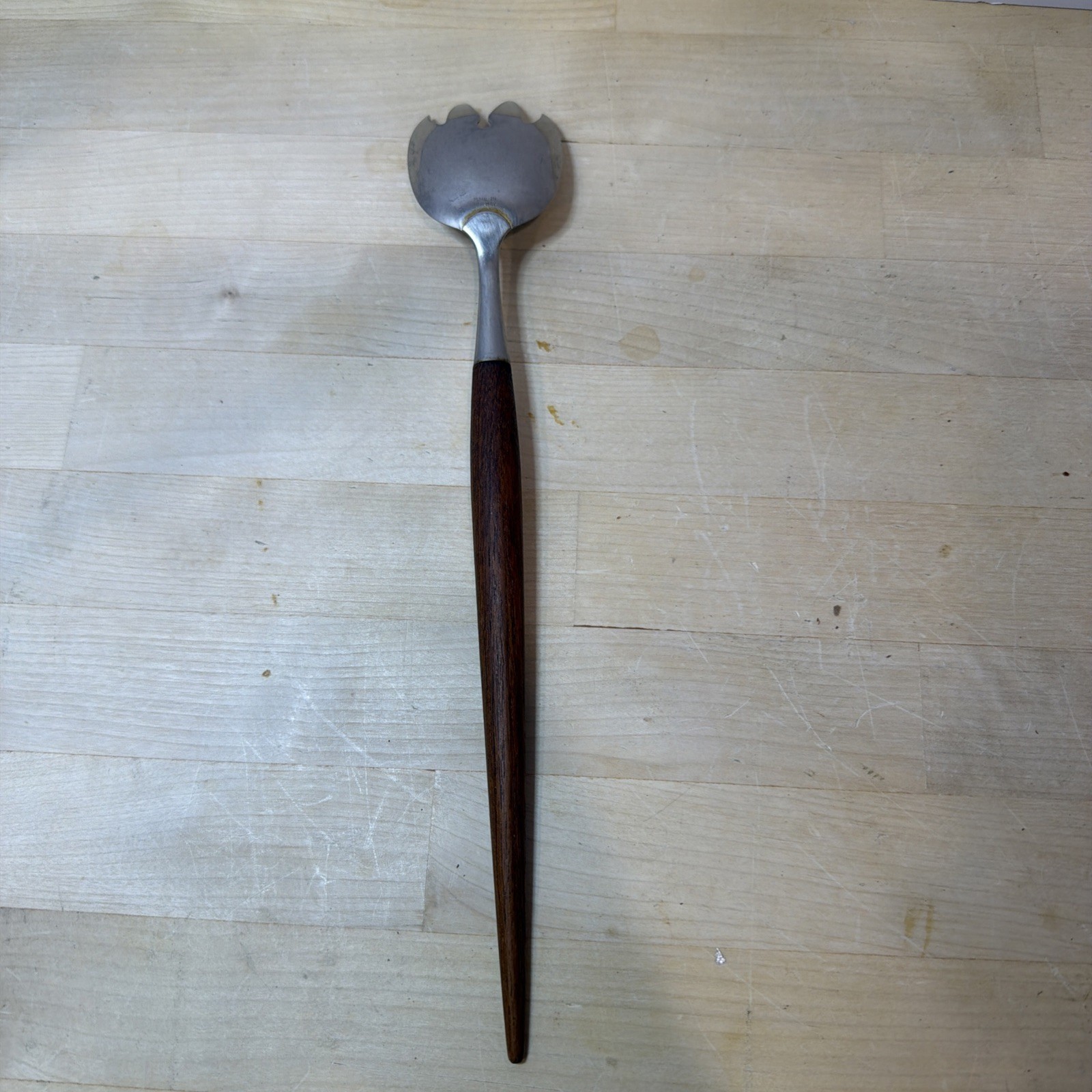 Vintage MCM Dansk Fork Salad Server Wood Handle Made In Norway