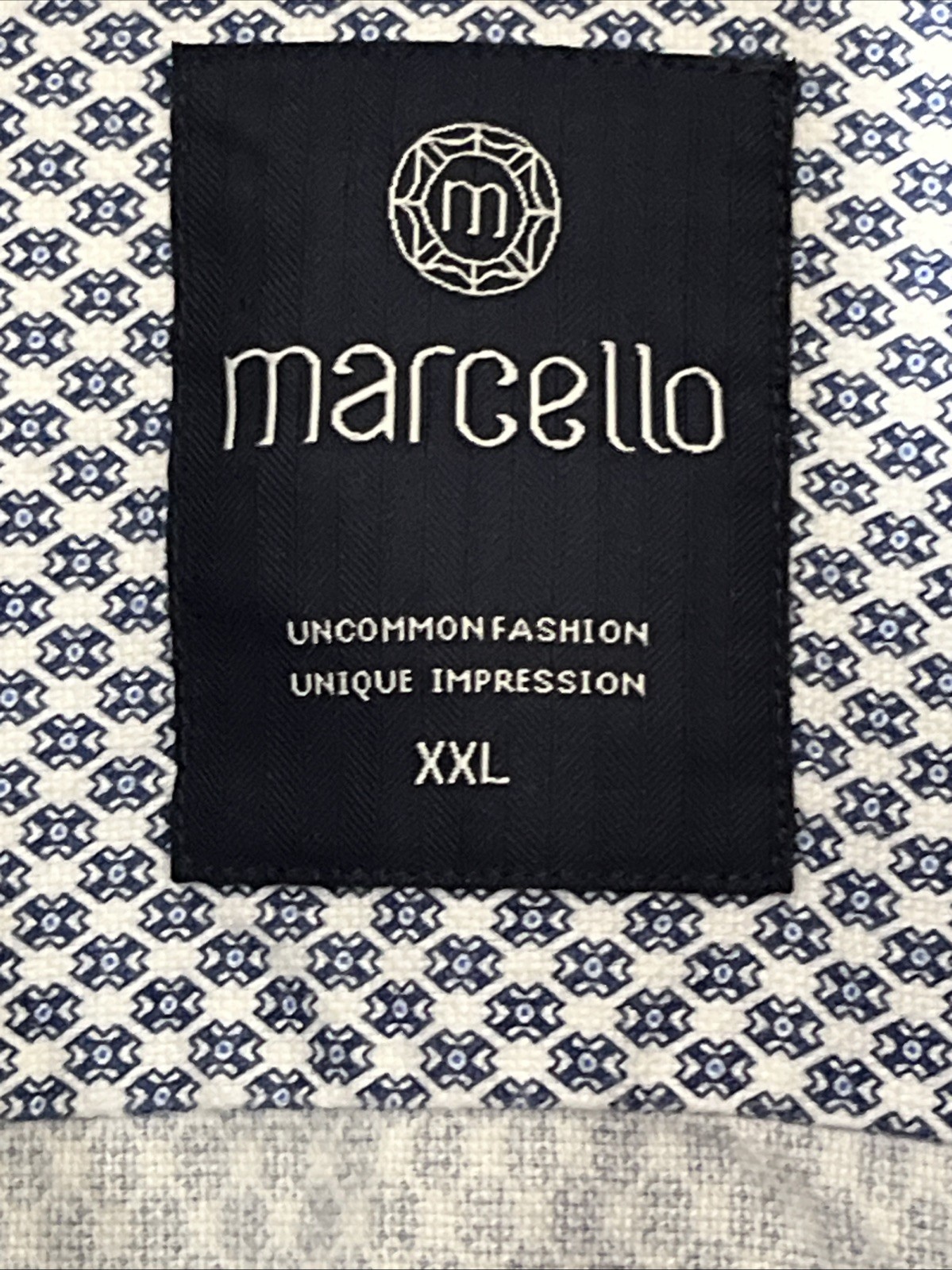 Marcello Button Down Geometric Pattern Short Mens… - image 4