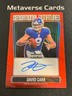 2025 Panini Prizm Black Sensational Red #SS-DCR David Carr Auto 32/99 Giants