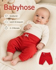 BOB der Bär Babyhose Gr. 62   rot, 100% Baum...
