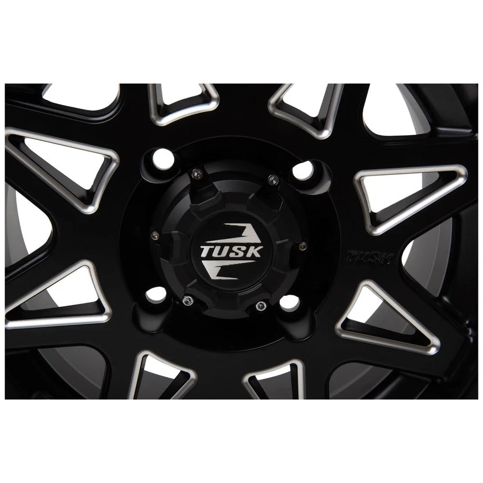 Rueda 4/156 Tusk Tintic 14x7 4.0 + 3.0 fresada/negra para Polaris DIESEL 455 4X4 Foto 3 de 4