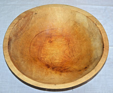 Vintage ANTIQUE 10"X11" Primitive Round Wooden Bread Dough Bowl Farmhouse D cor