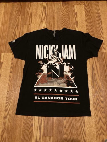 Nicky Jam T-Shirt Mens Medium El Ganador Tour Concert Merch Reggaeton Music - Picture 1 of 8