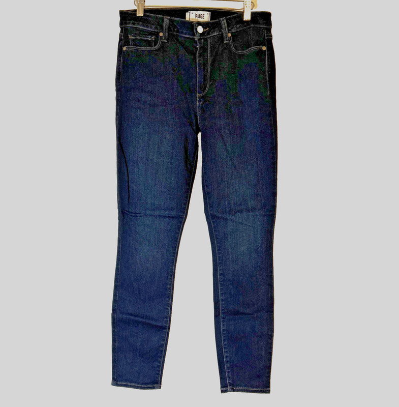 PAIGE JEANS HOXTON ANKLE DARK STRETCH DENIM JEANS  sz 30