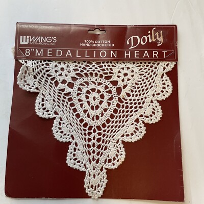 8   Medallion  Heart Shape Doily NWT