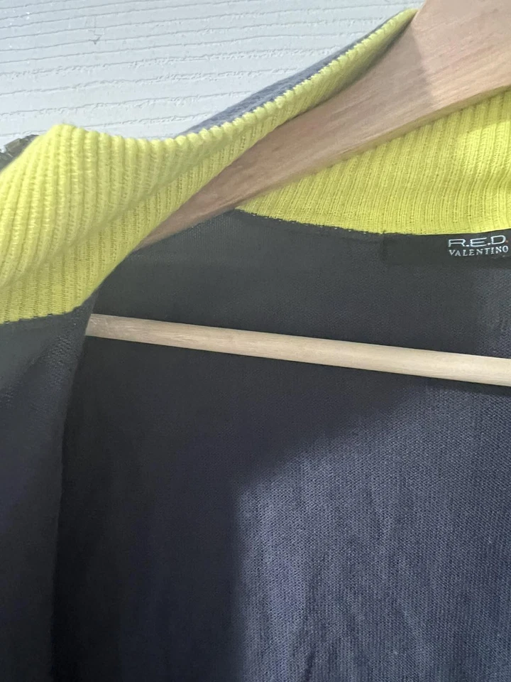 VALENTINO Red Cardigan Men's Zip Up Long Sleeve Full Zip Black Size XL A001787 - Image 4 of 4