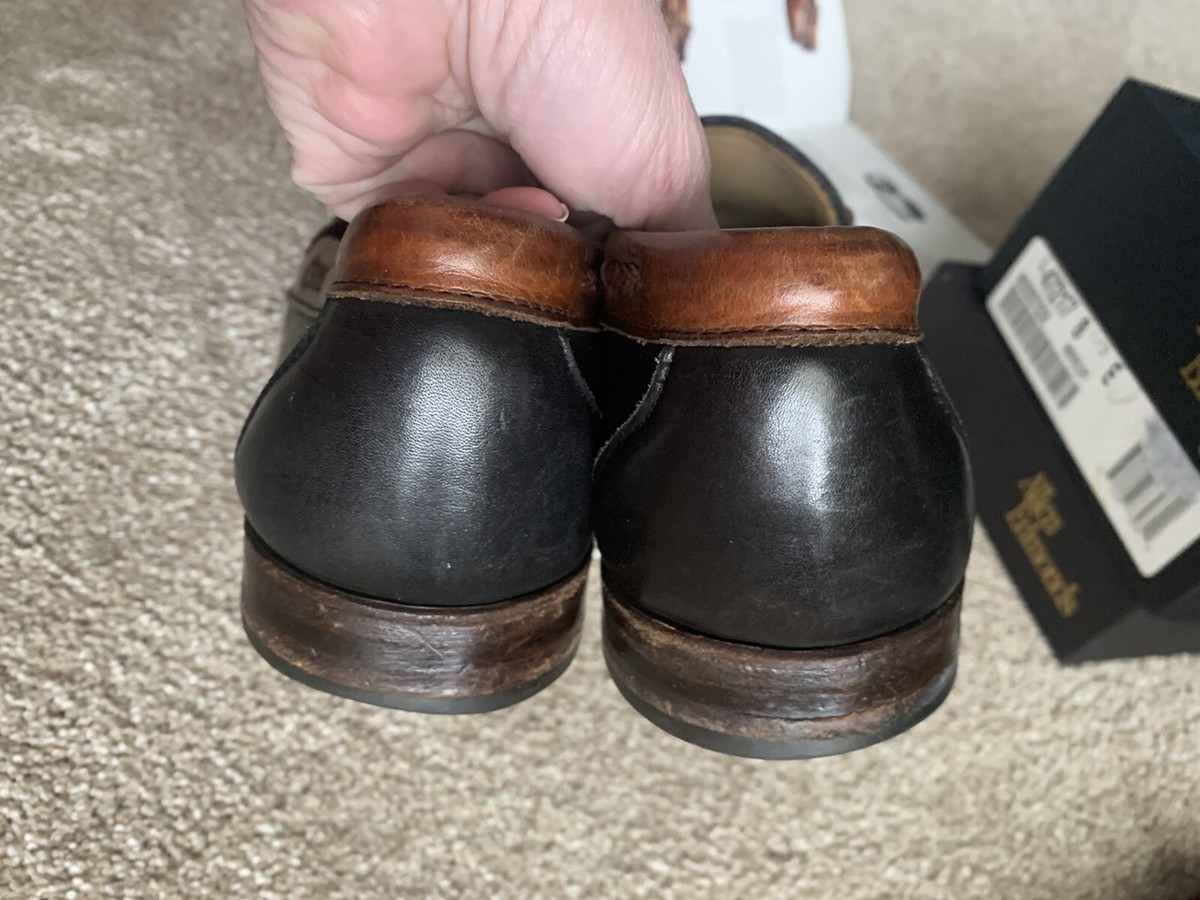 Allen Edmonds-Woodstock-Merlot Tassel Loafers-Black/Brown 2 