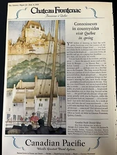 Original train AD: Chateau Frontenac Canadian Pacific #World's Greatest Travel