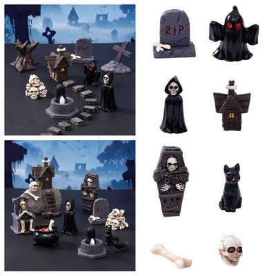 Sarg-Haus-Stuhl Halloween-Miniatur figur  Festival zubehör