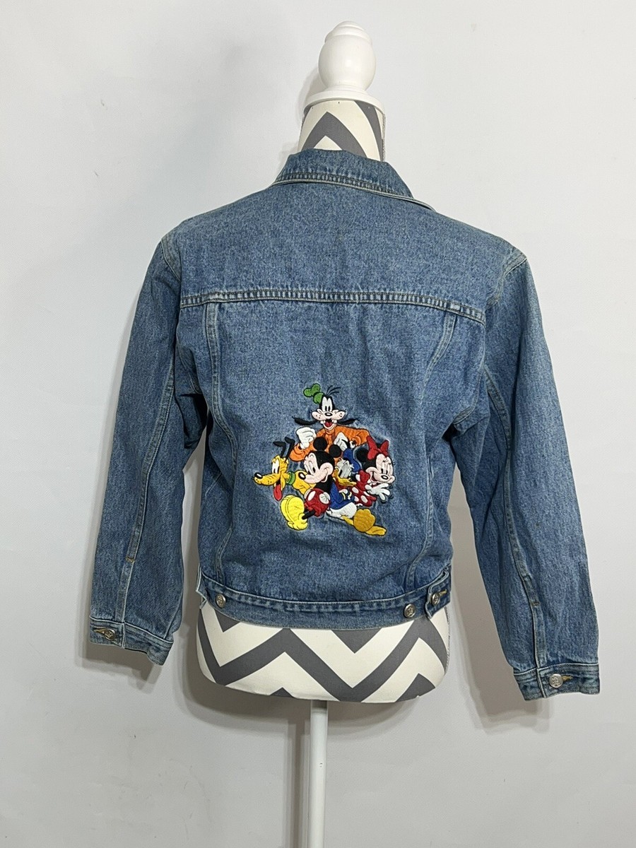 Vintage 90s Disney Store Jean Denim Jacket No Size Mickey Minnie