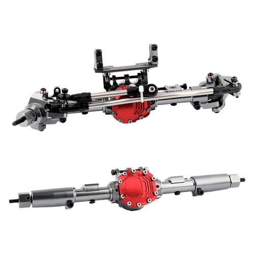 AluminumAlloy Complete Front Rear Axle for 1/10 RC Crawler Car Axial SCX10 90046 - Picture 3 of 16