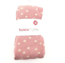 Hanna Tights Girl's Pink Glitter Dot Tights Sz 12 US L69944