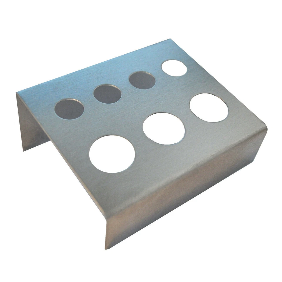 DEVILS NEEDLE Tattoo Ink Cup Holder Stand SILVER Stainless Steel Pigment Shelf 7 Holes