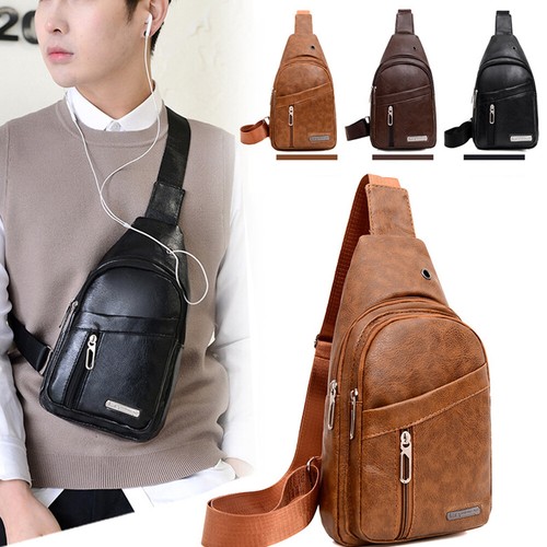 Mens Sling Bag Cross Body Handbag Chest Bag Shoulder Pack Sports Travel Backpack - Picture 3 of 57